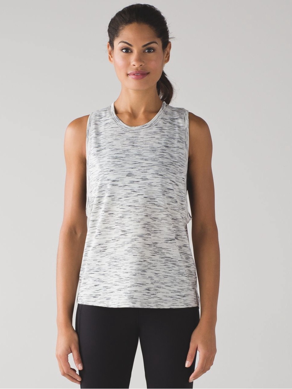 Lululemon Cardio Squad Athletic Fit Tank Tiger Space Gray Dye Women's Size 8